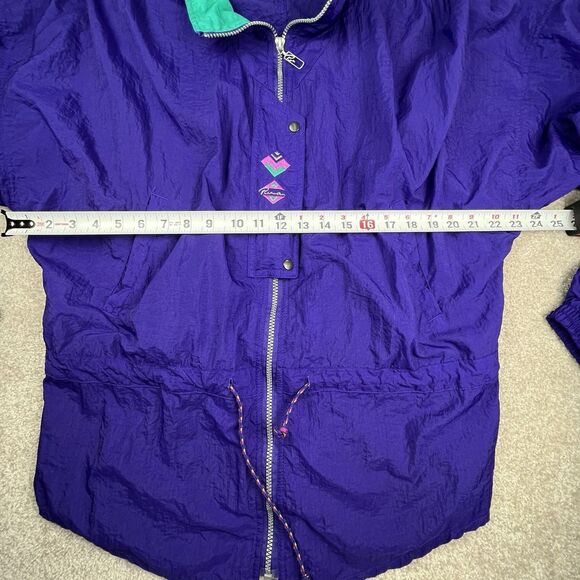 Vintage Puma Jacket Mens Medium Purple Baggy Fit 90s Windbreaker - Picture 5 of 9
